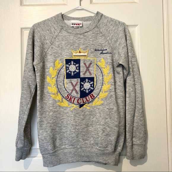 Bassett-Walker Whiteface Mountain Grey Sweatshirt - Picture 1 of 5